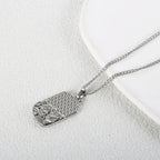 SquareChain Stainless Steel Pendant Necklace