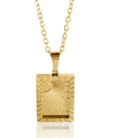 SquareChain Stainless Steel Pendant Necklace