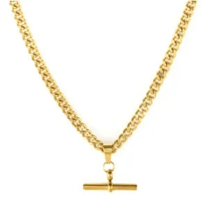 SquareChain Stainless Steel Pendant Necklace