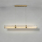 Linear Tubular Alabaster Pendant Light