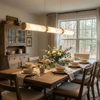 Linear Tubular Alabaster Pendant Light